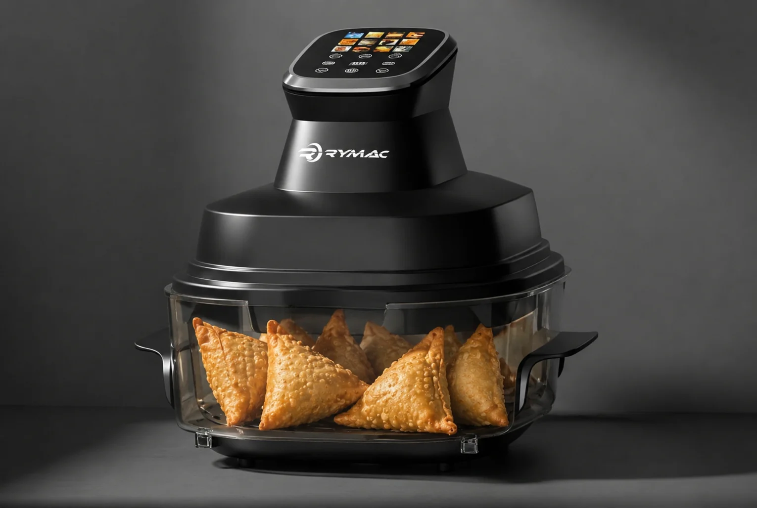Rymac 1350 Watts No telfon air fryer with Samosa