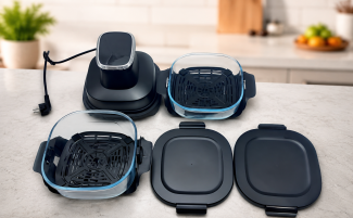 RYMAC CrispAir Pro 4-in-1 Glass Air Fryer (1350W, 6A Plug, Indian Standard) (Copy)