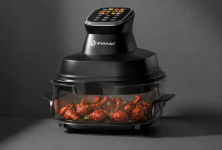 RYMAC CrispAir Pro 4-in-1 Glass Air Fryer (1350W, 6A Plug, Indian Standard) (Copy)